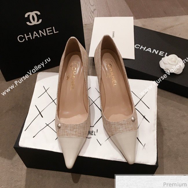 Chanel Pointed Heel Pump Pale Gray 2019 (KL-9041650)