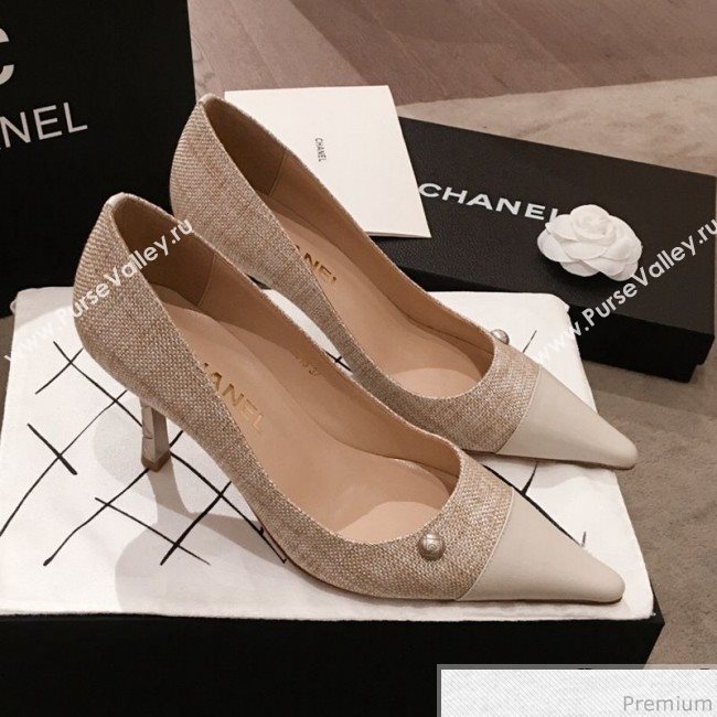 Chanel Pointed Heel Pump Pale Gray 2019 (KL-9041650)