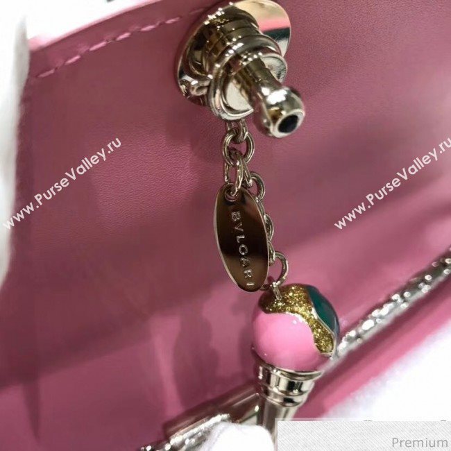 Bvlgari Serpenti Forever Flap Shoulder Bag 20cm Pink/Green (BGJ-9041146)