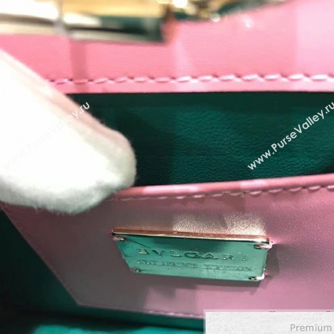 Bvlgari Serpenti Forever Flap Shoulder Bag 20cm Pink/Green (BGJ-9041146)