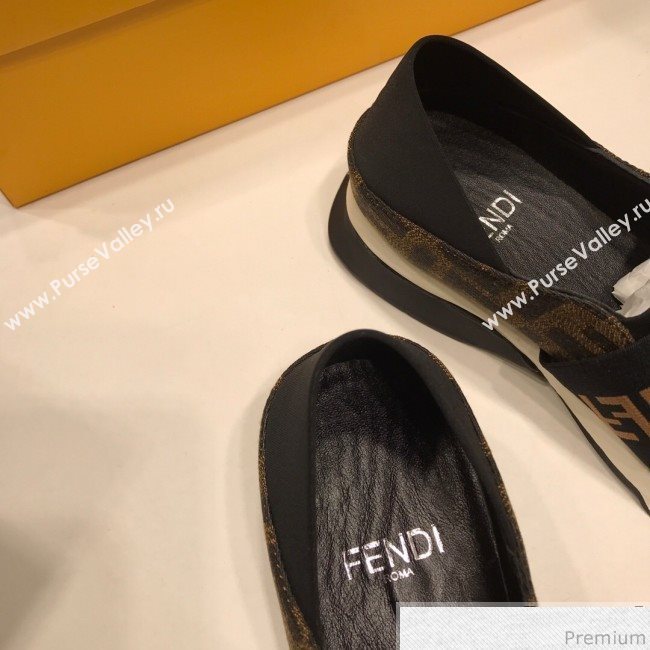 Fendi FF Logo Band Elastic Fabric Sneakers 2019 (ANDI-9041656)