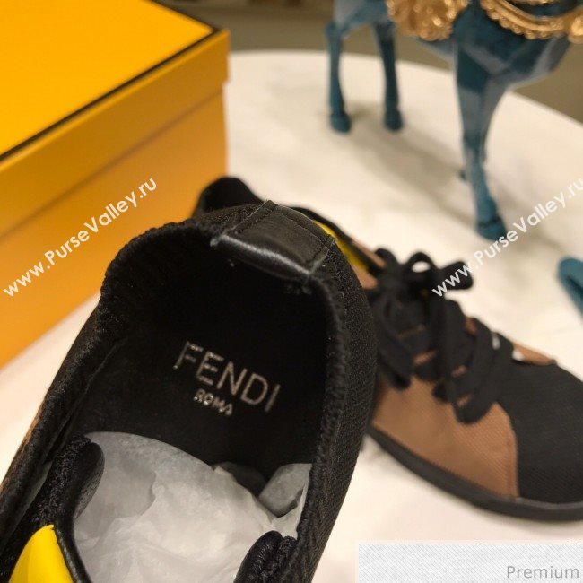 Fendi FF Logo Fabric Sneakers Coffee 2019 (ANDI-9041657)