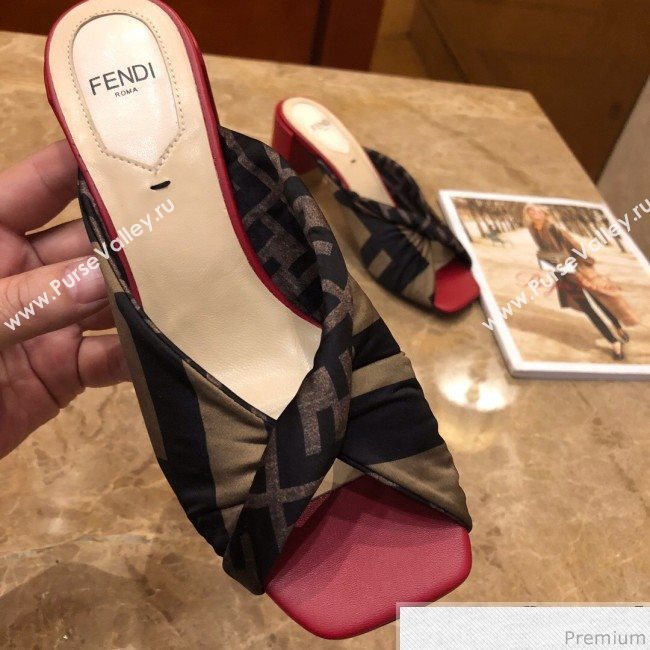 Fendi FF Logo Heel Sabots Twist Sandals 2019 (DLY-9041658)