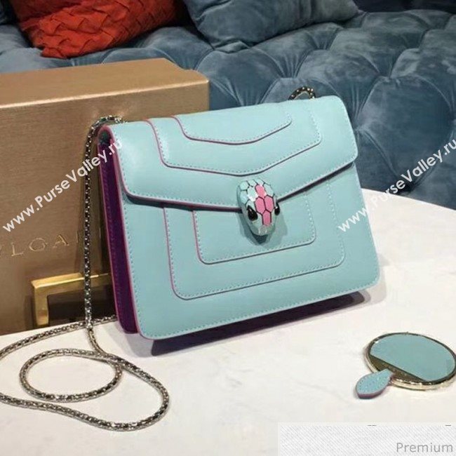 Bvlgari Serpenti Forever Flap Shoulder Bag 20cm Light Green 2019 (BGJ-9041150)