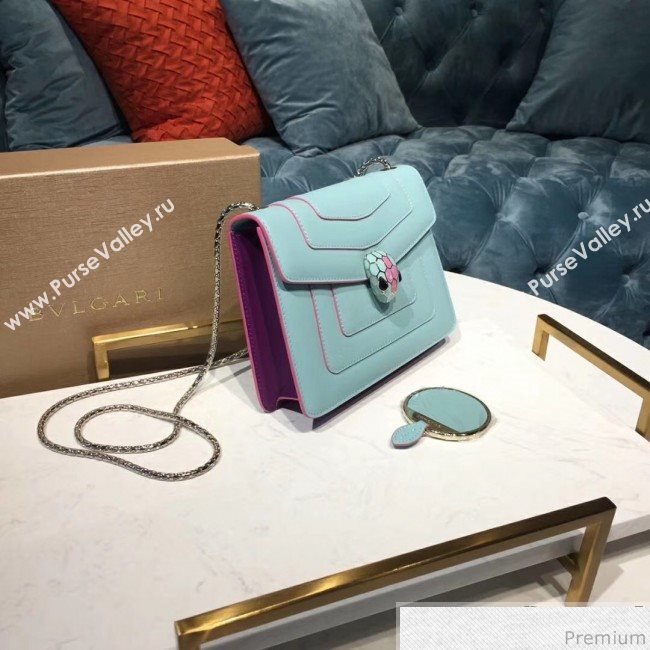 Bvlgari Serpenti Forever Flap Shoulder Bag 20cm Light Green 2019 (BGJ-9041150)