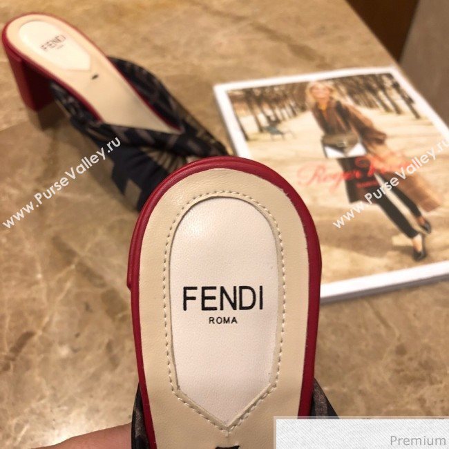 Fendi FF Logo Heel Sabots Twist Sandals 2019 (DLY-9041658)