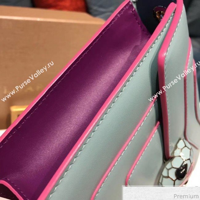 Bvlgari Serpenti Forever Flap Shoulder Bag 20cm Light Green 2019 (BGJ-9041150)