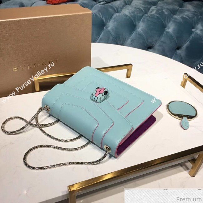 Bvlgari Serpenti Forever Flap Shoulder Bag 20cm Light Green 2019 (BGJ-9041150)