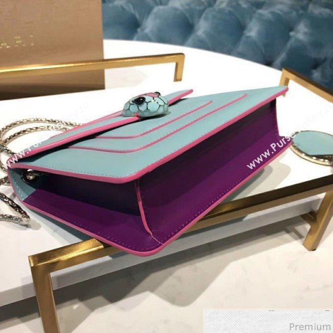 Bvlgari Serpenti Forever Flap Shoulder Bag 20cm Light Green 2019 (BGJ-9041150)