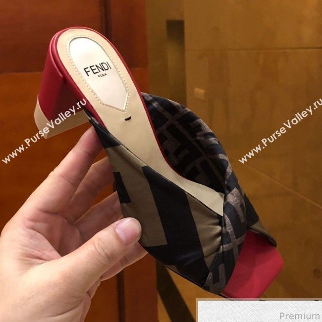 Fendi FF Logo Heel Sabots Twist Sandals 2019 (DLY-9041658)