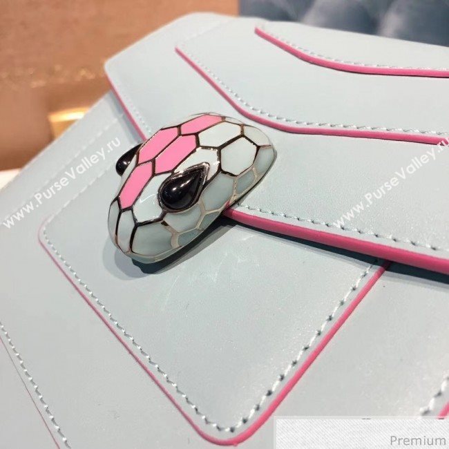 Bvlgari Serpenti Forever Flap Shoulder Bag 20cm Light Green 2019 (BGJ-9041150)