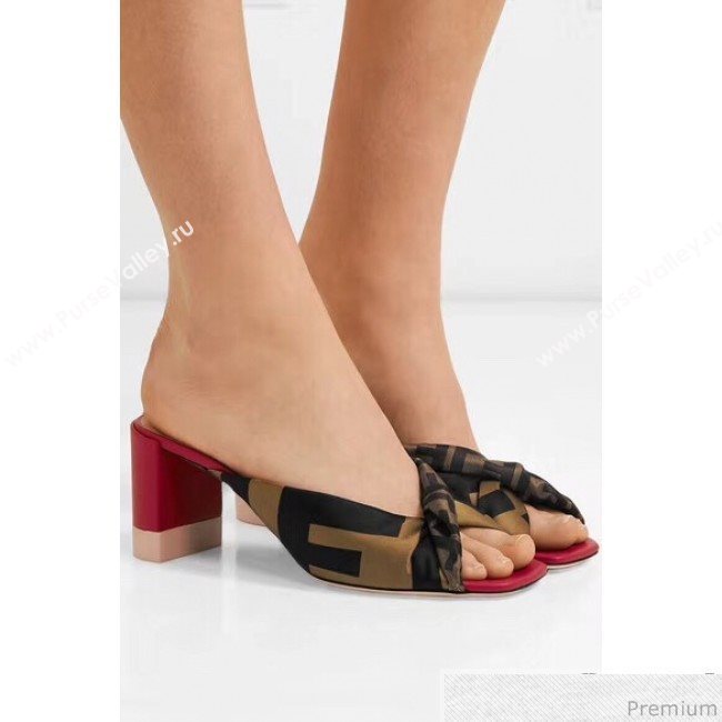 Fendi FF Logo Heel Sabots Twist Sandals 2019 (DLY-9041658)