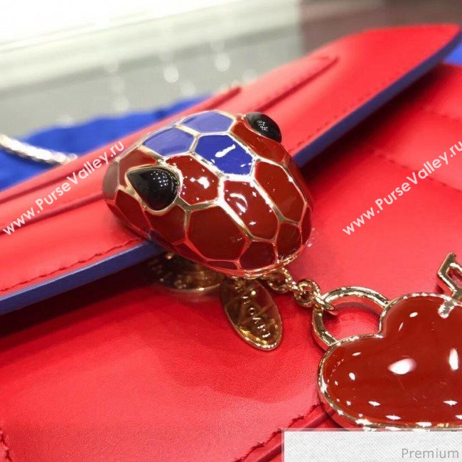 Bvlgari Serpenti Forever Love Flap Shoulder Bag 20cm Red 2019 (BGJ-9041151)