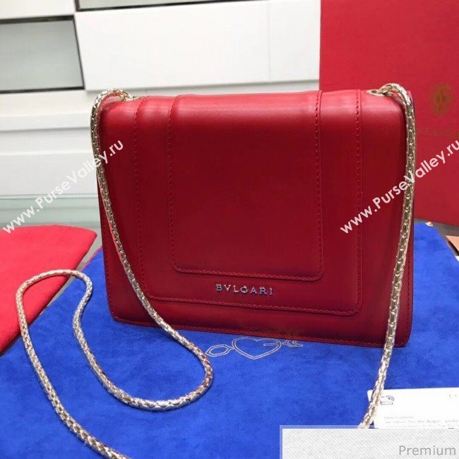 Bvlgari Serpenti Forever Love Flap Shoulder Bag 20cm Red 2019 (BGJ-9041151)