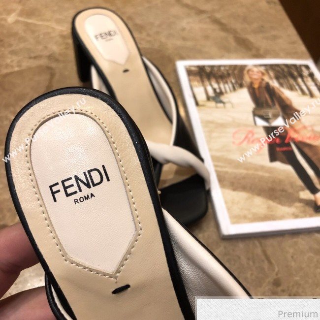 Fendi Soft Lambskin Heel Sabots Twist Sandals Black 2019 (DLY-9041661)