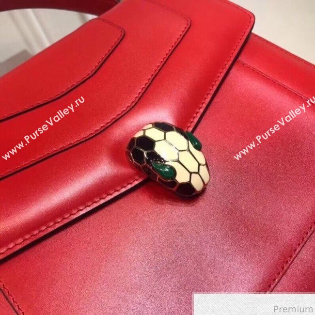 Bvlgari Serpenti Forever Flap Top Handle Bag 25cm Red (BGL-9041152)
