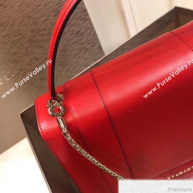 Bvlgari Serpenti Forever Flap Top Handle Bag 25cm Red (BGL-9041152)