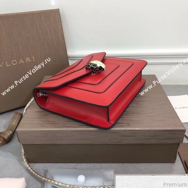 Bvlgari Serpenti Forever Flap Shoulder Bag 20cm Red (YKS-9041153)