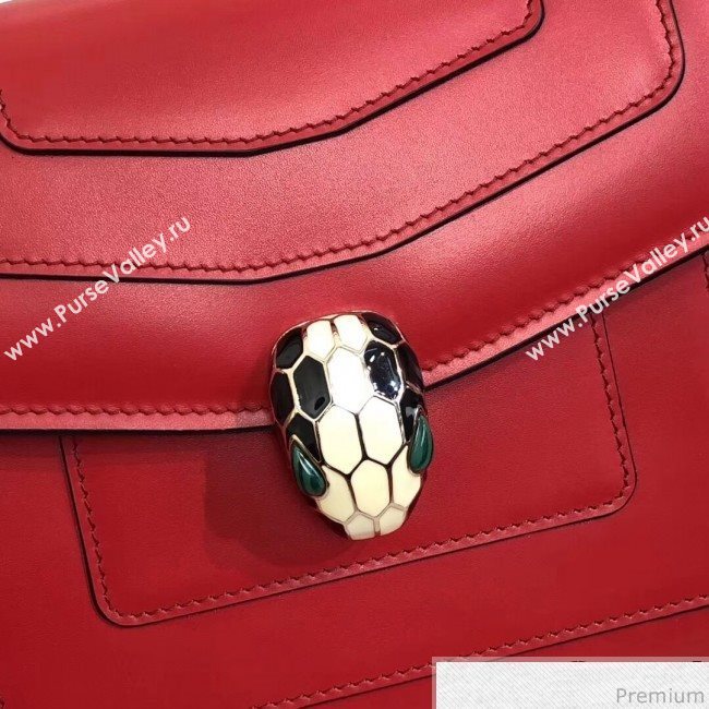 Bvlgari Serpenti Forever Flap Shoulder Bag 20cm Red (YKS-9041153)