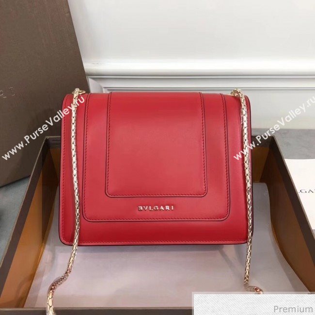 Bvlgari Serpenti Forever Flap Shoulder Bag 20cm Red (YKS-9041153)