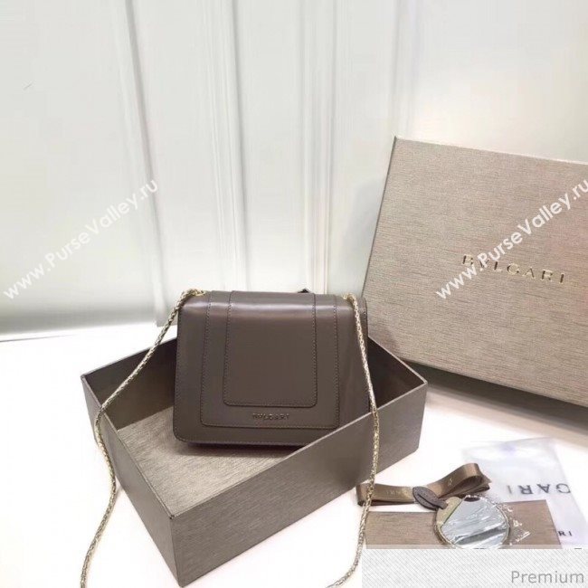 Bvlgari Serpenti Forever Love Flap Shoulder Bag 20cm Grey/Orange 2019 (BGL-9041154)