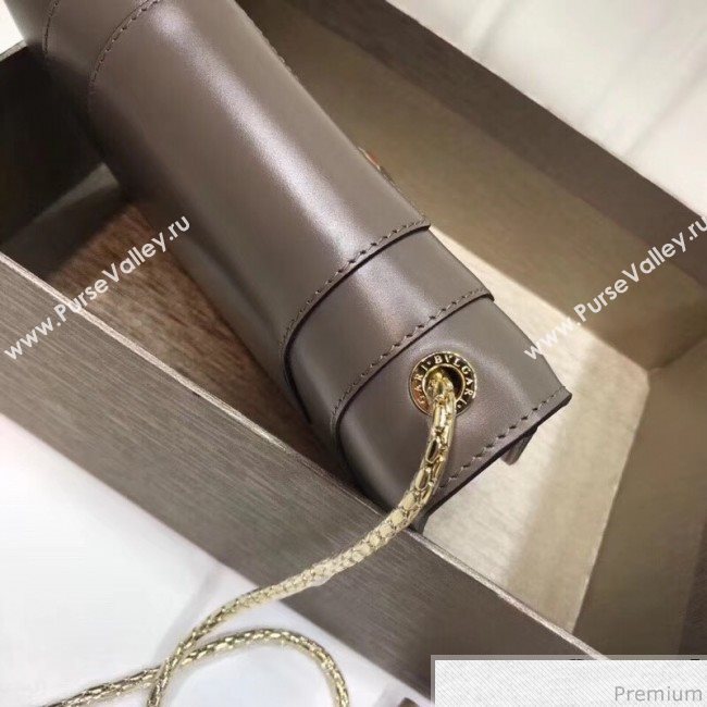 Bvlgari Serpenti Forever Love Flap Shoulder Bag 20cm Grey/Orange 2019 (BGL-9041154)