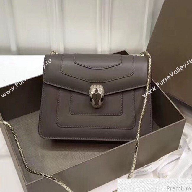 Bvlgari Serpenti Forever Love Flap Shoulder Bag 20cm Grey 2019 (BGL-9041155)