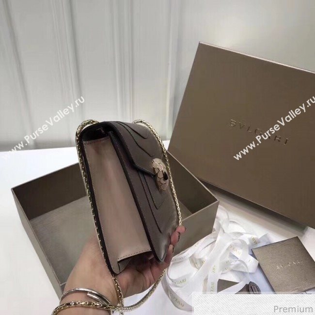 Bvlgari Serpenti Forever Love Flap Shoulder Bag 20cm Grey 2019 (BGL-9041155)
