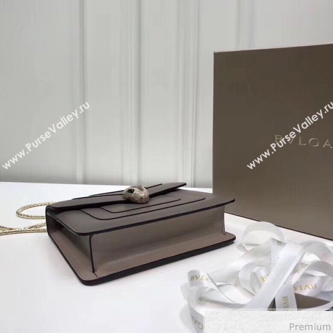 Bvlgari Serpenti Forever Love Flap Shoulder Bag 20cm Grey 2019 (BGL-9041155)