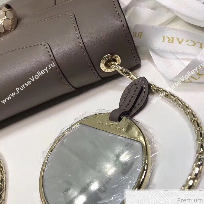 Bvlgari Serpenti Forever Love Flap Shoulder Bag 20cm Grey 2019 (BGL-9041155)