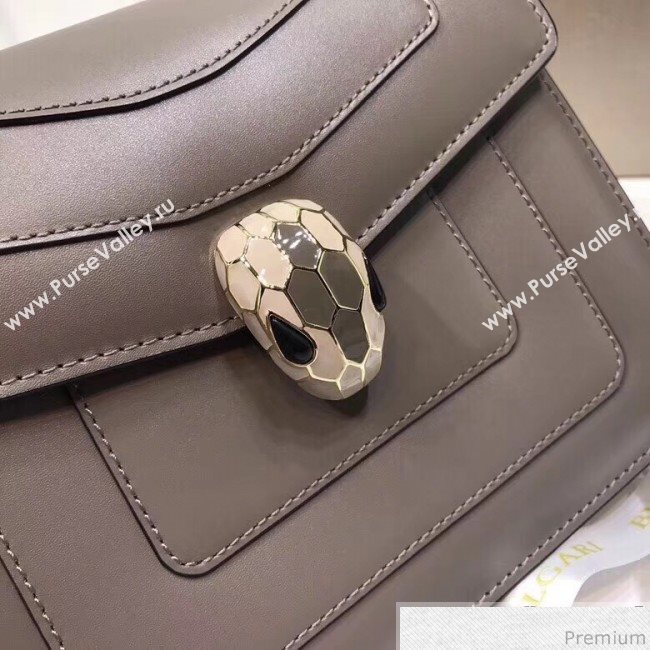 Bvlgari Serpenti Forever Love Flap Shoulder Bag 20cm Grey 2019 (BGL-9041155)