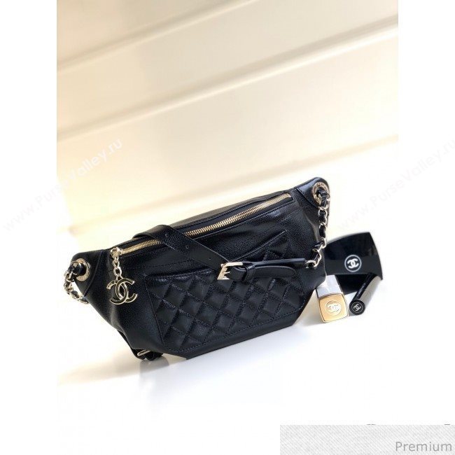 Chanel Act 2 Zip Waist/Belt Bag A57832 Black 2019 (YD-9031401)