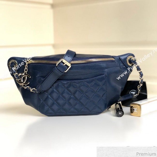 Chanel Act 2 Zip Waist/Belt Bag A57832 Blue 2019 (YD-9031402)