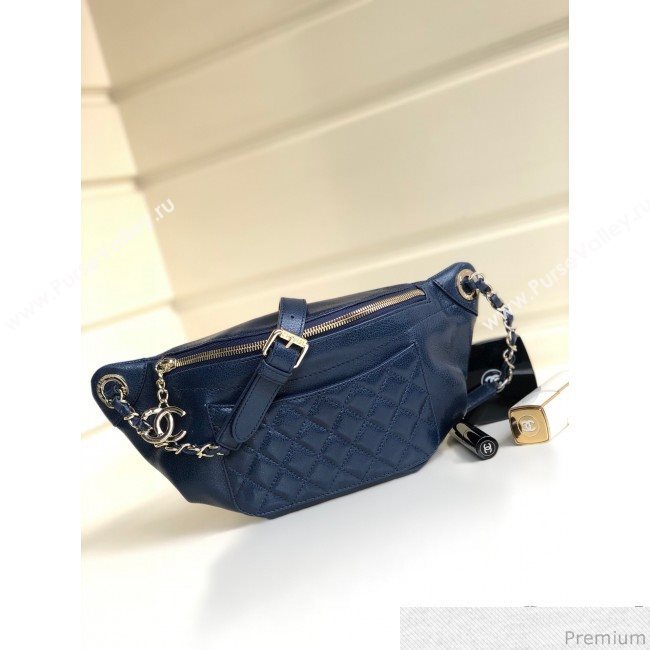 Chanel Act 2 Zip Waist/Belt Bag A57832 Blue 2019 (YD-9031402)