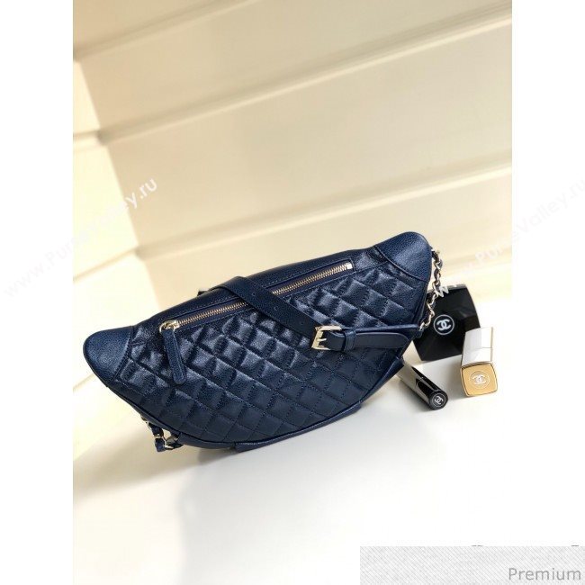 Chanel Act 2 Zip Waist/Belt Bag A57832 Blue 2019 (YD-9031402)