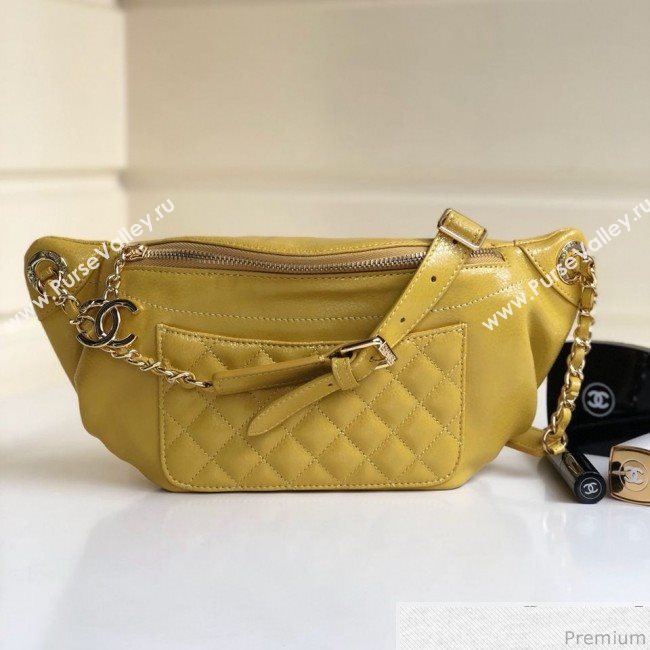 Chanel Act 2 Zip Waist/Belt Bag A57832 Yellow 2019 (YD-9031404)