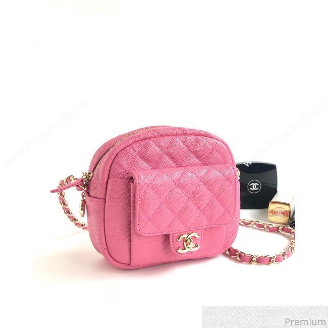 Chanel Small Camera Case Bag in Grained Calfskin AS0005 Pink 2019 (YD-9031424)