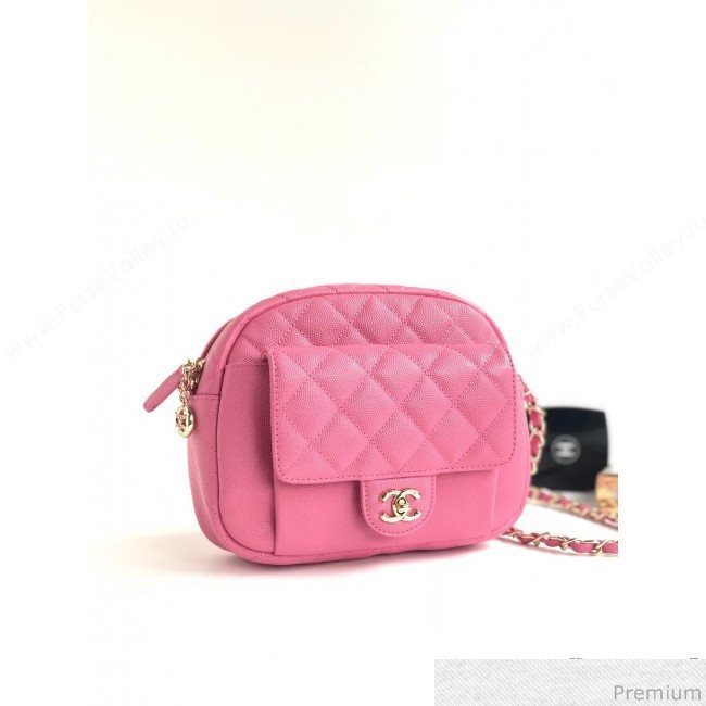 Chanel Large Camera Case Bag in Grained Calfskin AS0005 Pink 2019 (YD-9031425)