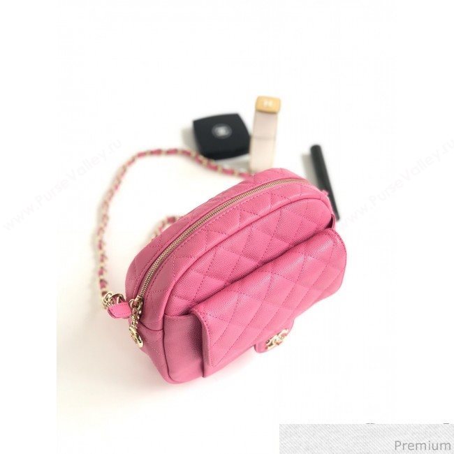 Chanel Large Camera Case Bag in Grained Calfskin AS0005 Pink 2019 (YD-9031425)