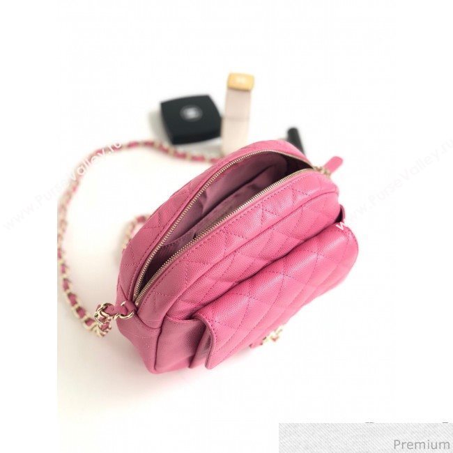 Chanel Large Camera Case Bag in Grained Calfskin AS0005 Pink 2019 (YD-9031425)