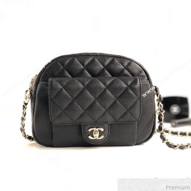 Chanel Camera Case Bag in Grained Calfskin AS0005 Black 2019 (YD-9031423)