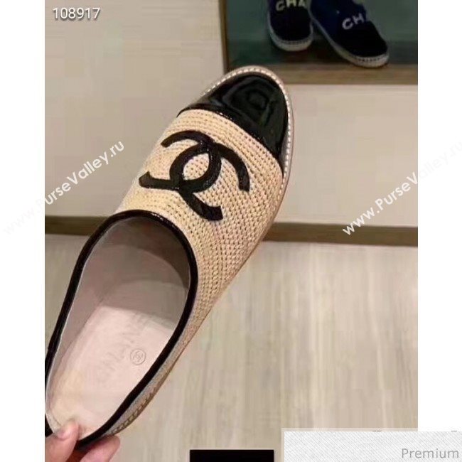 Chanel Flat Straw and Lambskin Mules Black 2019 (LEG-9031166)