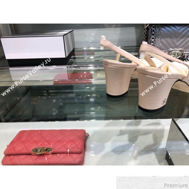 Chanel Heel Slingbacks Ballerina G31319 Black 2019 (XO-9041623)