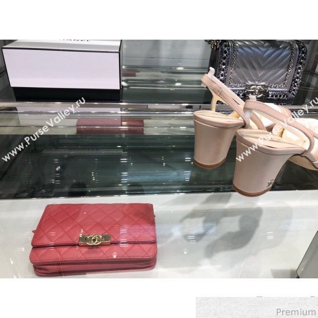 Chanel Heel Slingbacks Ballerina G31319 Light Pink 2019 (XO-9041624)