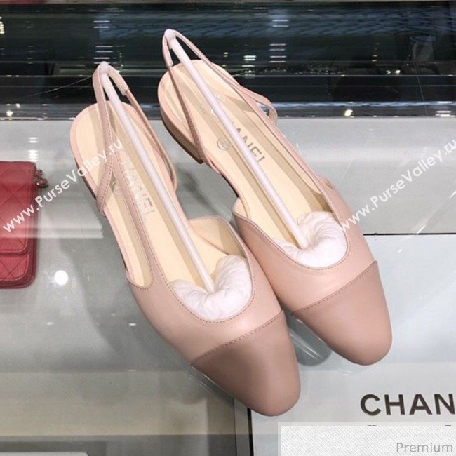 Chanel Flat Slingbacks Ballerina G31319 Light Pink 2019 (XO-9041620)
