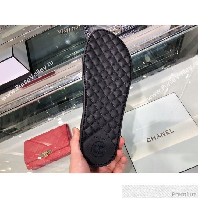 Chanel Metallic Pearls Flat Sandals G32359 Gold 2019 (XO-9041631)