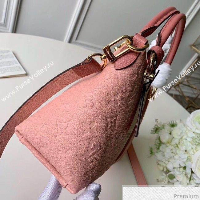 Louis Vuitton V Tote BB Monogram Empreinte Leather M44455 Pink/Creme Beige 2019 (FANG-9041137)