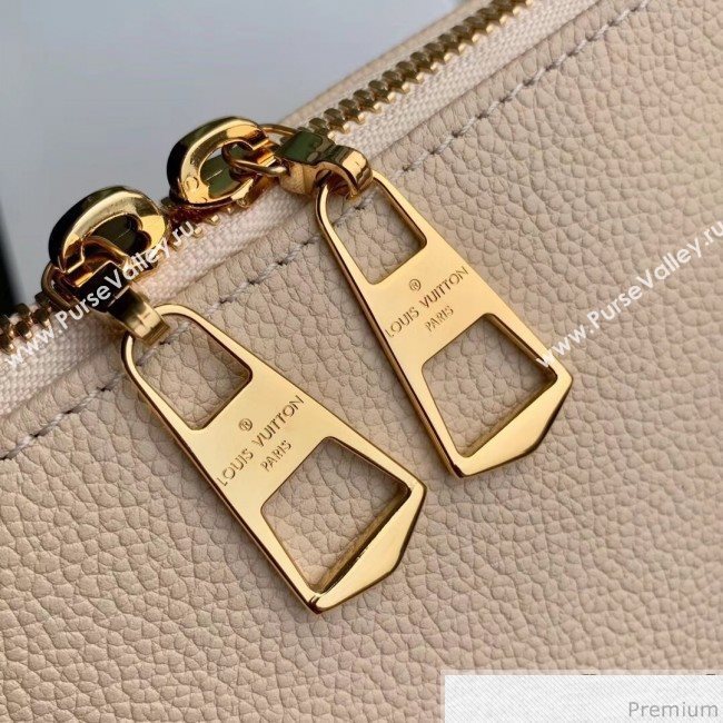 Louis Vuitton V Tote BB Monogram Empreinte Leather M44455 Pink/Creme Beige 2019 (FANG-9041137)