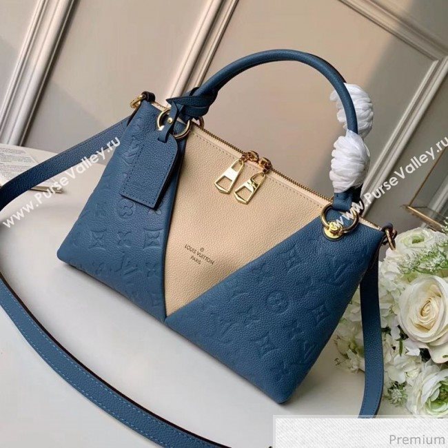 Louis Vuitton V Tote BB Monogram Empreinte Leather M44419 Blue 2019 (FANG-9041138)