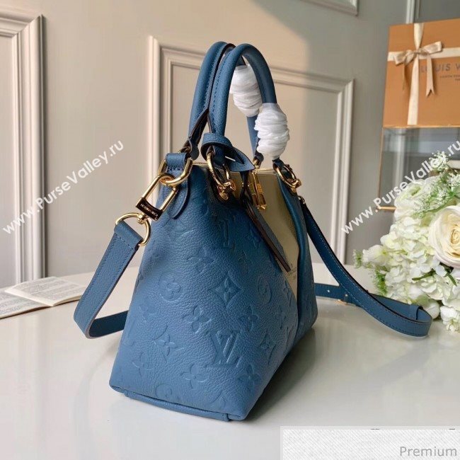 Louis Vuitton V Tote BB Monogram Empreinte Leather M44419 Blue 2019 (FANG-9041138)